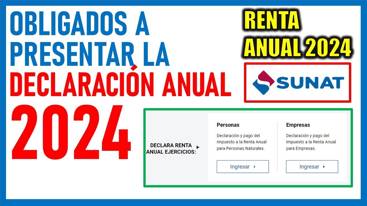 Obligados a presentar la Declaración Jurada Anual 2024 - SUNAT - YouTube