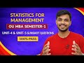 SFM | STATISTICS FOR MANAGEMENT | UNIT-4&5 IMP QUESTIONS | MBA | SEM-1 OU | @santhoshbachuwar2987