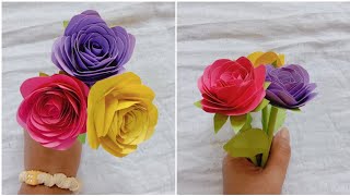 How to make JISOO flower🌹 Origami paper flower making| Paper rose🌹