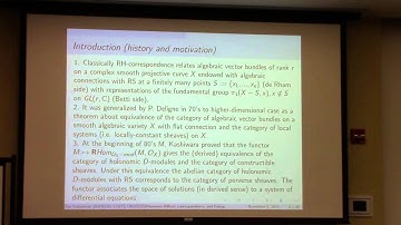Y. Soibelman - Riemann-Hilbert correspondence and Fukaya categories
