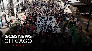 Some Chicago students attend May Day rally at Daley Plaza as most schools opt out of district buses