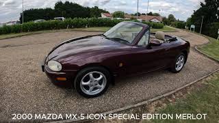 2000 MAZDA MX-5 ICON SPECIAL EDITION MERLOT