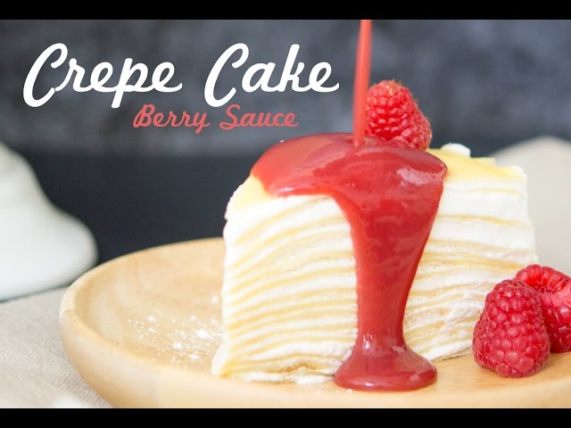 เครปเค้กเบอร์รีซอส - Crepe Cake Berry Sauce class=