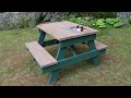 Build a small picnic table with a cooler