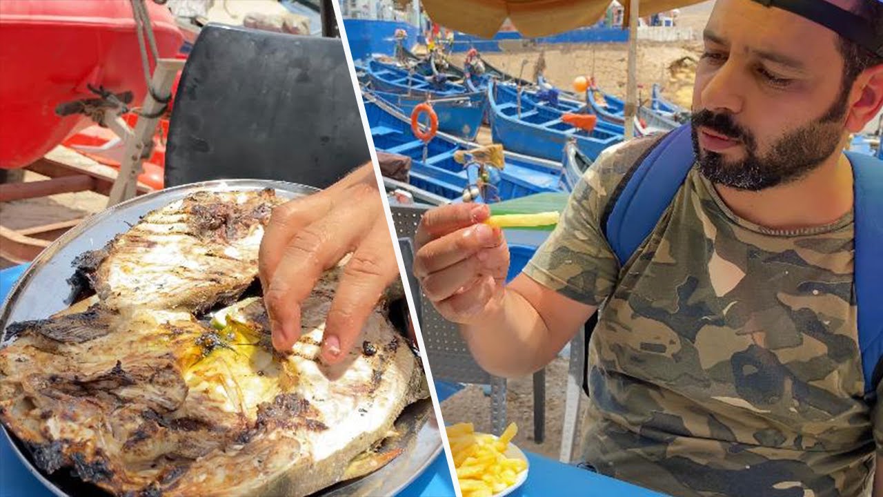 طعام الشارع في عاصمة الطاجين المغرب /طعام الشارع في شاطئ إمسوان فالصيف/ جولة الطعام / street food