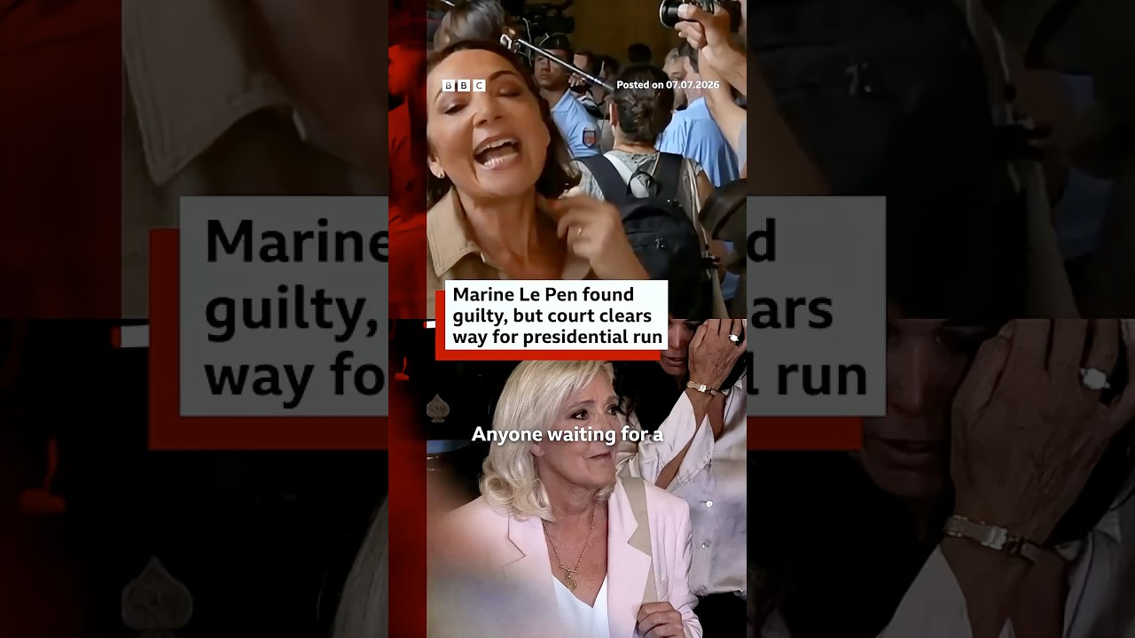 Marine Le Pen found guilty, but court clears way for presidential run. #France #BBCNews