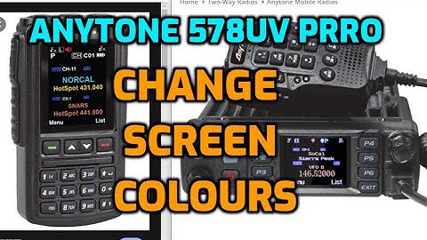 ANYTONE 578UV Pro III Change Screen Colours