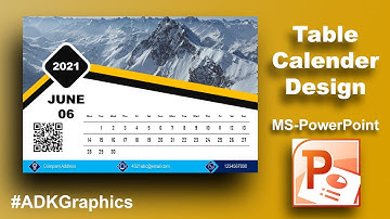 PowerPoint Tutorial || How to make Tabletop Calendar Design Using PowerPoint2021 #ADKGraphics
