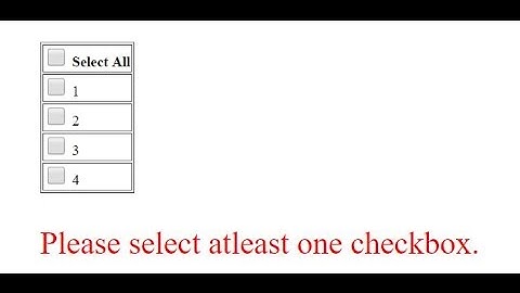 CheckAll Checkboxes And At least One Checkbox Checked Validation In AngularJS