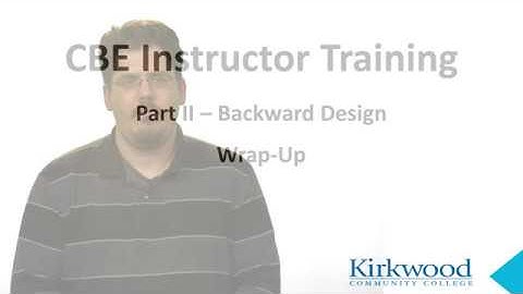 CBE Instructor Training Part II Wrap Up Video