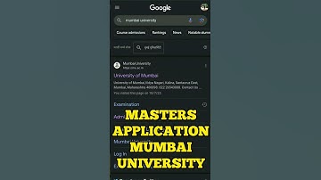 HOW TO APPLY IN MUMBAI UNIVERSITY FOR MASTERS / PG 2023  | APPLICATION STARTED #ytshorts #shorts