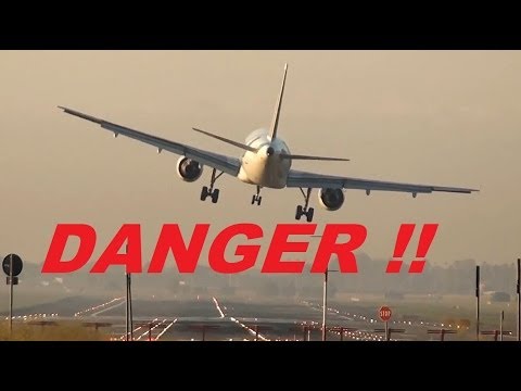 WINDSHEAR!! DANGEROUS LANDING Alitalia A319 (EI-IMF) | Rome Fiumicino 16L (FCO/LIRF) [FULL HD]