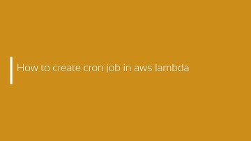 How to create cron job in aws lambda