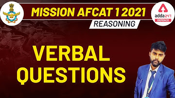 Verbal Questions for AFCAT | Reasoning | Mission AFCAT 2021
