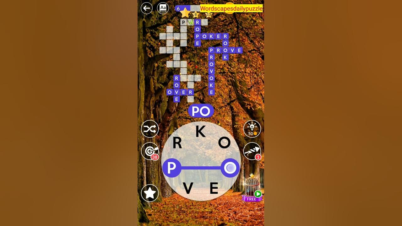 WORDSCAPES Daily Puzzle October 20, 2023 YouTube