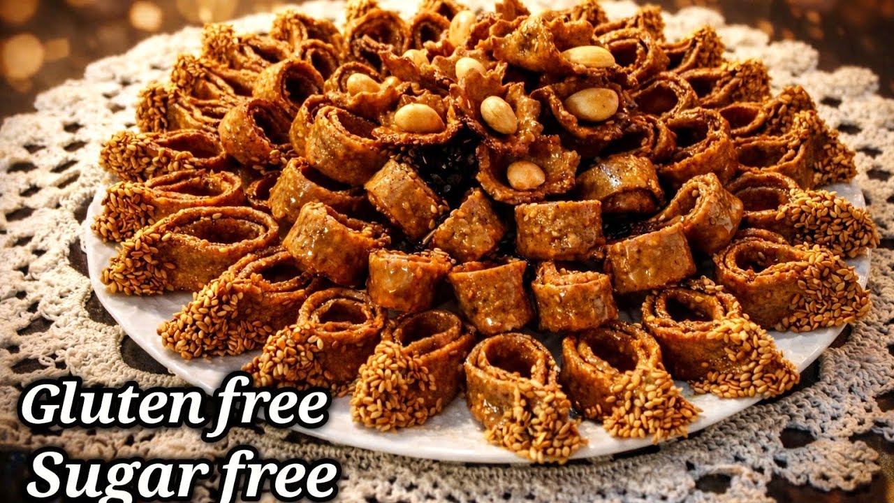 ✨حلوة البليغة بالزنجلان بدون غلوتين وبدون قلي 👌 مقرمشة وهشيشة ومذاقها كيحمق 😋