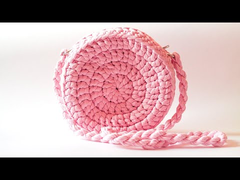 Round Crochet Purse. Double crochet. Crochet bag