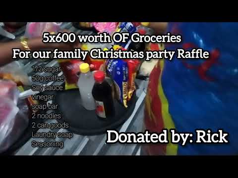 5x600 worth of groceries , For my family Christmas party FROM: RICK
