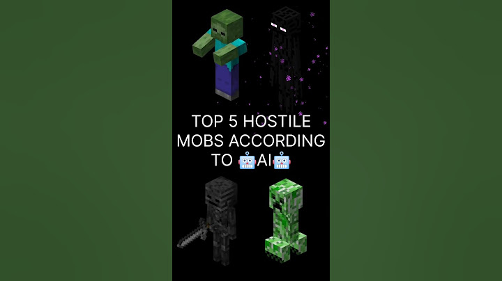 Top 5 hostile mobs according to AI🤖