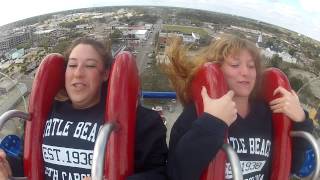 Two Girls On The Slingshot Myrtle Beach Sc