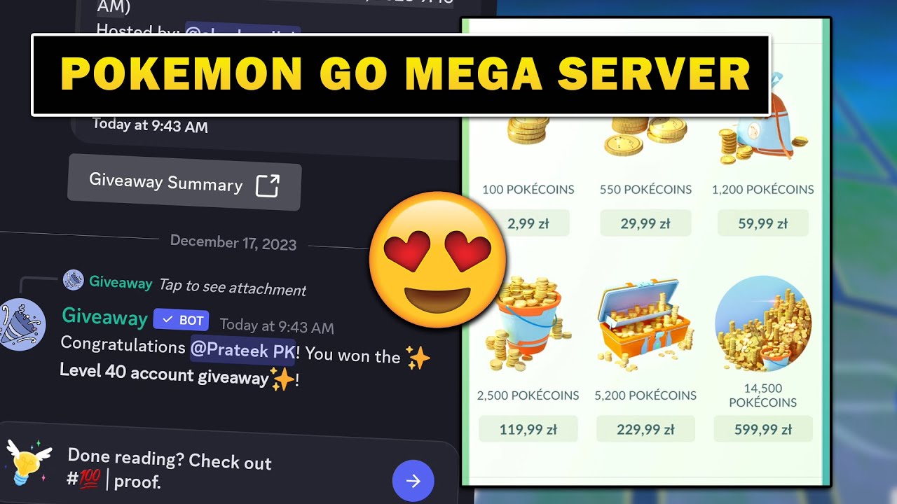 Guys i found a discord server that they are giving legendary pokes for  invites, and u can get mega ray or mewtwo, ultra beasts, etc.. If u want  the link, dm me 