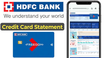 Hdfc Bank Credit Card Statement Pdf File Password | hdfc freedom credit card statement pdf password💳