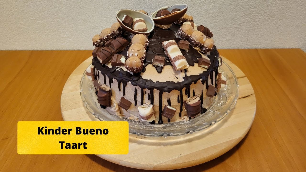 Kinder Bueno taart maken met de kinderen