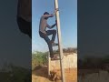 How to climb electric pole