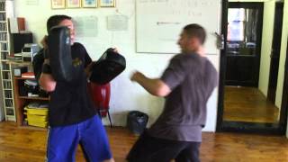Kickfit's Progressive Kickboxing class Thai Pad Drill ,Nottingham,UK