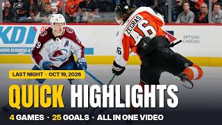 NHL Highlights Last Night (Oct 19, 2026) | All 25 Goals: Rangers, Flyers, Maple Leafs, Mammoth