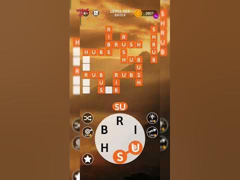 Wordscapes Puzzle Game level 184 #wordscapes #kalidaddis #puzzlegame #