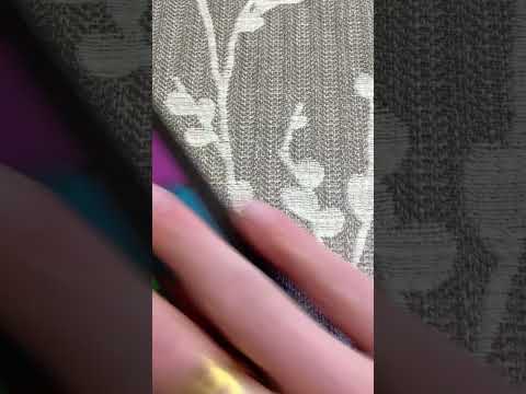 Video of Edalene in Smoke | Upholstery / Drapery Fabric | Leafy Branch Design in Grey / Off White | Swavelle | 54" Wide | By the Yard