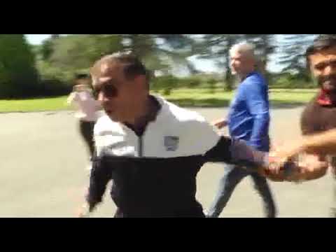 ფიზიკური დაპირისპირება დაიანების ეზოში გადაცემის ჩაწერის დროს