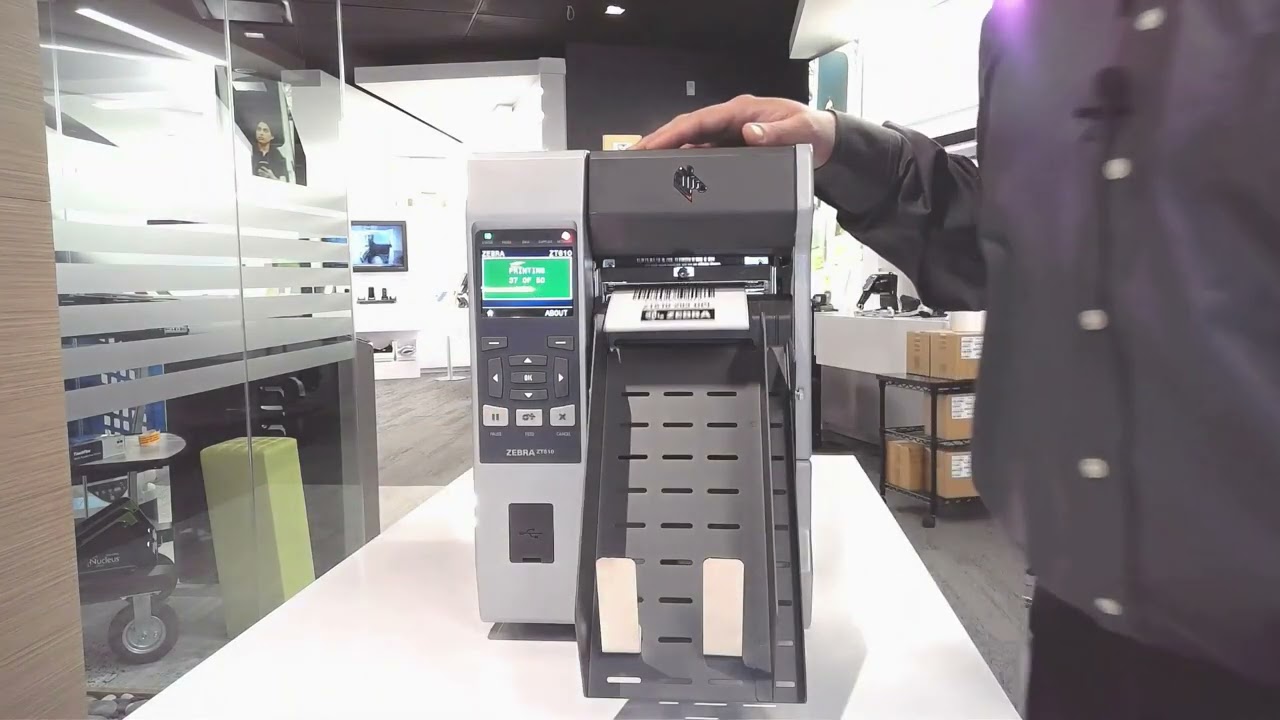 Zebra ZT610 Cutter And Catch Tray - YouTube