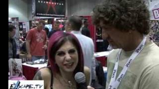 Gary Garver interviews pornstars at LA Erotica 2009