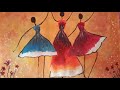 Canvas painting| Ballerina dancing ballet abstract painting| Modern art