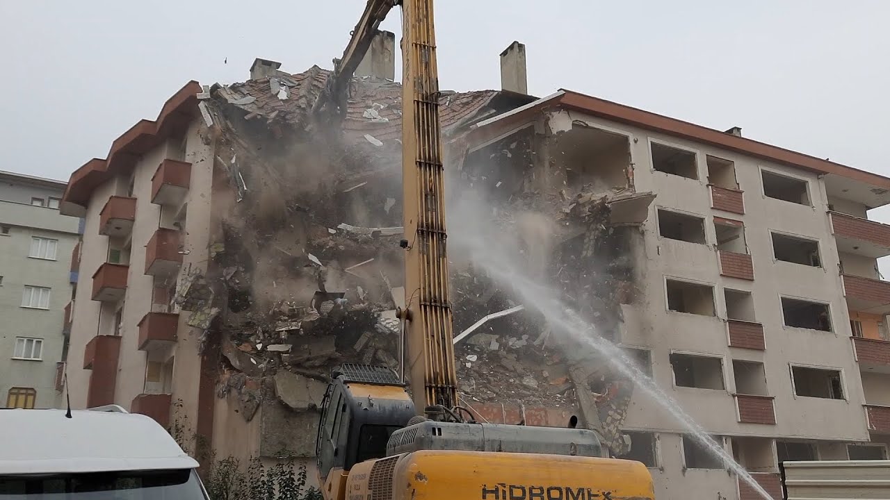 Üçler Sitesi A Blok Yıkım 1 - 1 Mart 2024