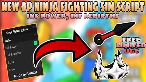 [FREE LIMITED UGC] OP Ninja Fighting Sim Script | Inf Power, Rebirth | Roblox Script | Mobile/PC