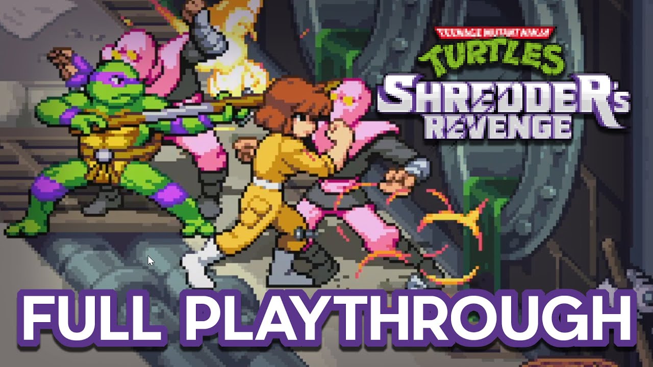 TMNT Shredder's Revenge FULL PLAYTHROUGH Hardest Difficulty Coop YouTube
