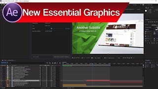 New Essential Graphics in After Effects – How to Edit After Effects Compositions in Premiere Pro