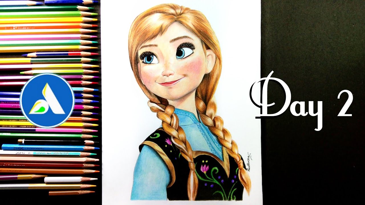 100 Days 100 Drawings | Day 2 | Drawing Anna🌷 | 