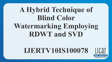 A Hybrid Technique of Blind Color Watermarking Employing RDWT and SVD