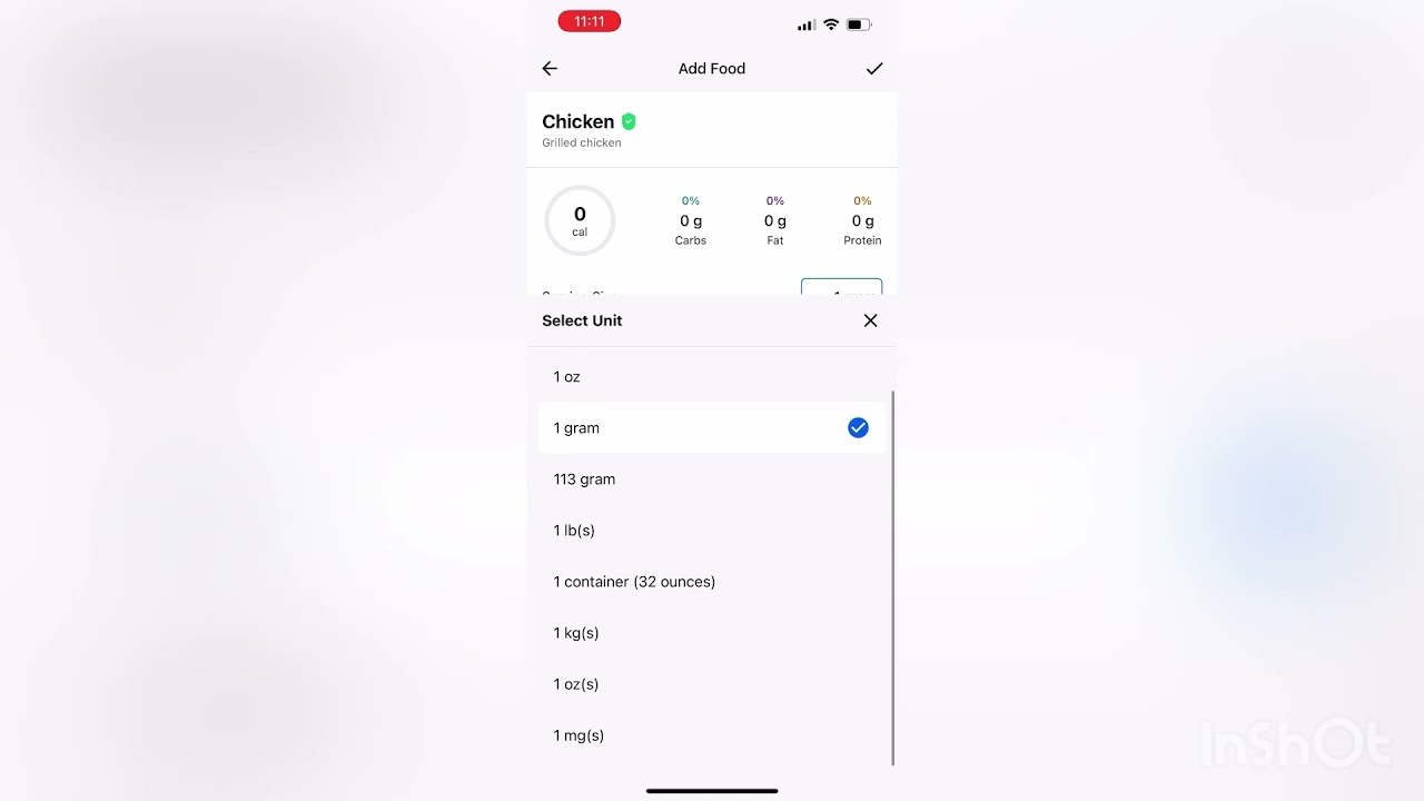 MyFitnessPal - How To Change Unit Of Measurement For Food