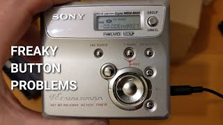 Sony MZ-N505 Minidisc Player/Recorder Button Problem Solved