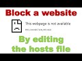 How to block a website by editing the hosts file