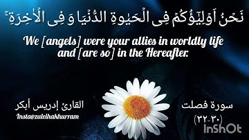 سورة فصلت ٣٠-٣٢ شيخ ادريس ابكر//Surah Fussilat ayats 30-32 by Sheikh Idress Abkar