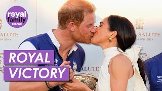 Prince Harry and Meghan Markle Share Sweet Kiss After Polo Match Win