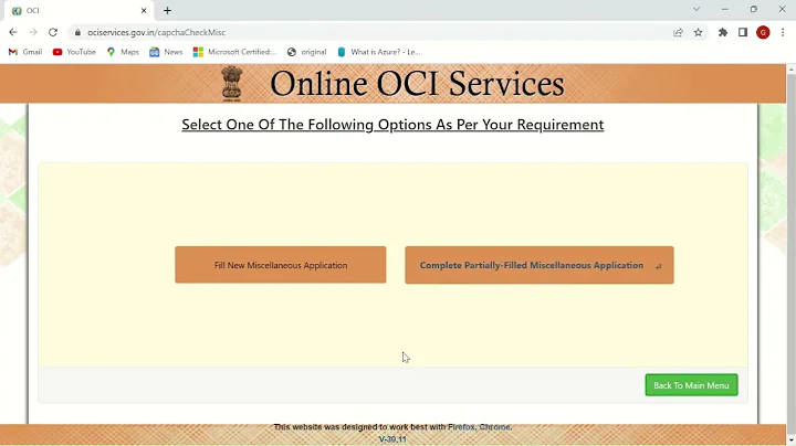 Update OCI information for new passport