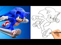 How To Draw SONIC THE HEDGEHOG 2020 Sonic Run Fast 