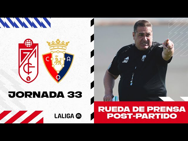 Rueda de prensa de José Ramón Sandoval del postpartido Granada CF vs CA Osasuna